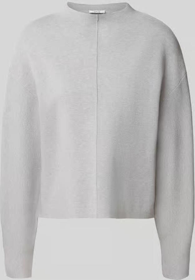 Opus Regular fit gebreide spencer model 'Punus' met mockneck