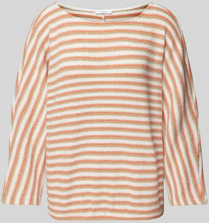 Opus Gebreide pullover met streepmotief model 'Guste'