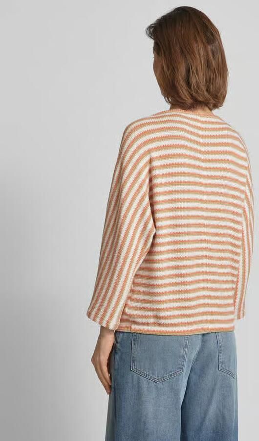 Opus Gebreide pullover met streepmotief model 'Guste'