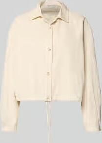 Opus Hemdjack van mix van katoen en linnen relaxed fit model 'Formente'