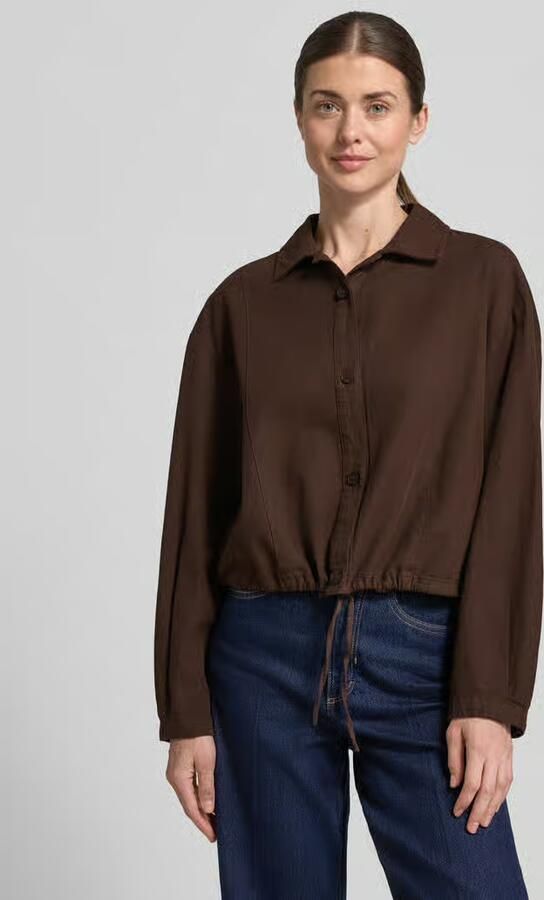 Opus Hemdjack van mix van katoen en linnen relaxed fit model 'Formente' - Foto 4