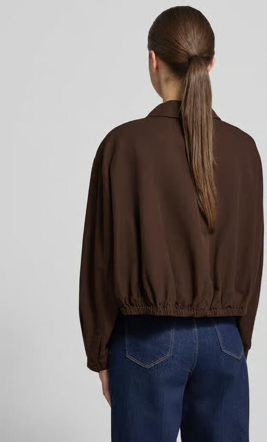 Opus Hemdjack van mix van katoen en linnen relaxed fit model 'Formente'