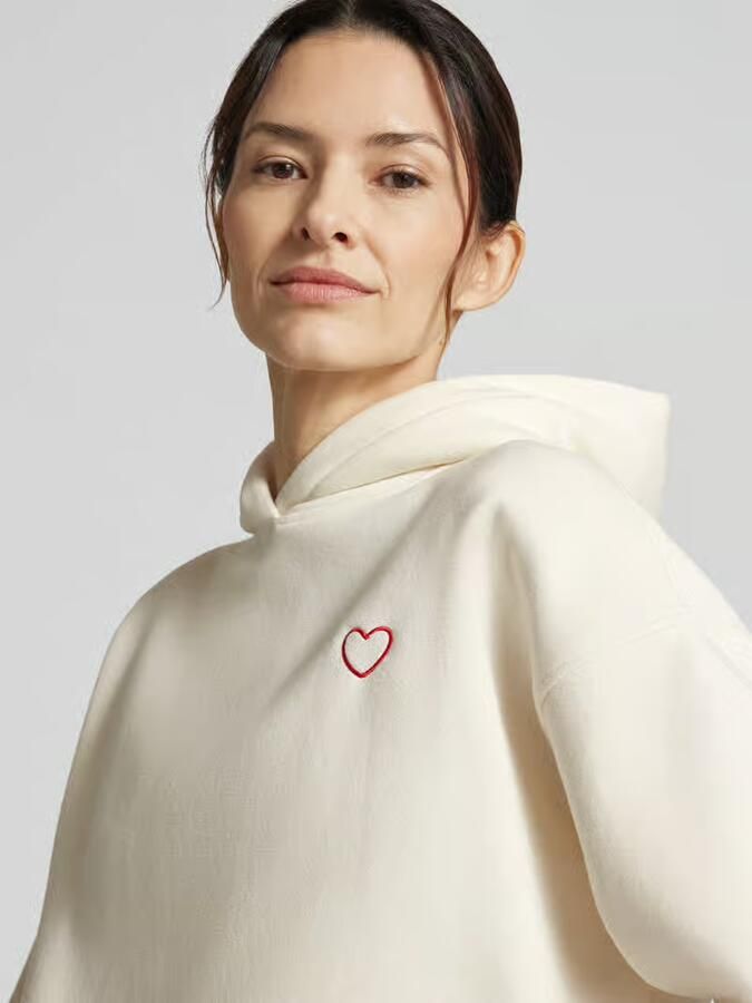 Opus Hoodie met stitching model 'Galentine'
