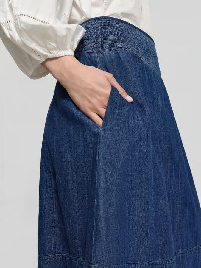 Opus jeansrok met elastische band model 'Ropini'