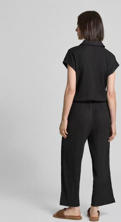 Opus Jumpsuit met structuurmotief model 'Melti polo'
