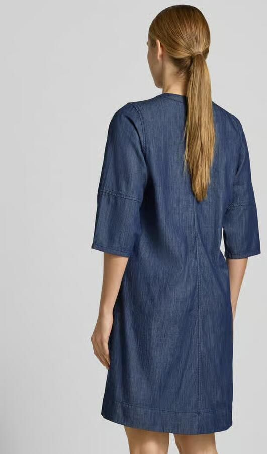 Opus Knie-lange denimjurk met V-hals model 'Wonema'