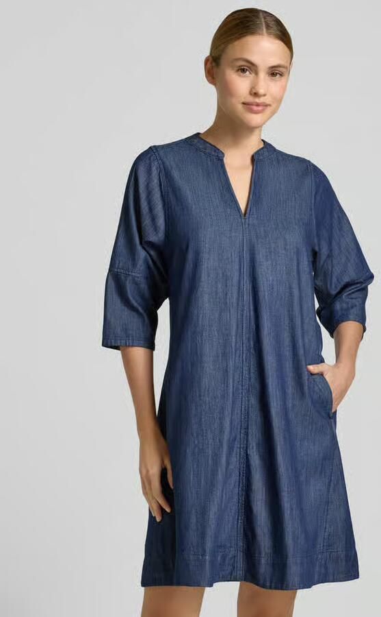 Opus Knie-lange denimjurk met V-hals model 'Wonema' - Foto 3