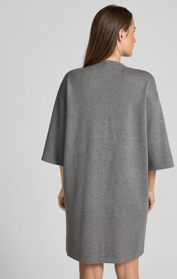 Opus Knielange gebreide jurk met 1 2-mouwen model 'Wanalo'