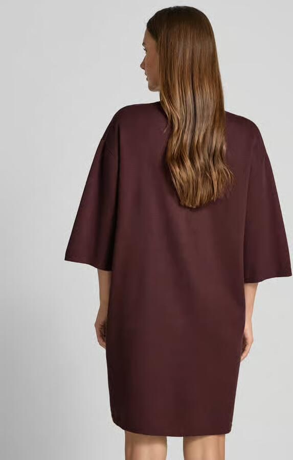 Opus Knielange gebreide jurk met 1 2-mouwen model 'Wanalo'