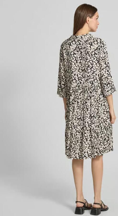 Opus Knielange jurk in laagjeslook model 'Walari'