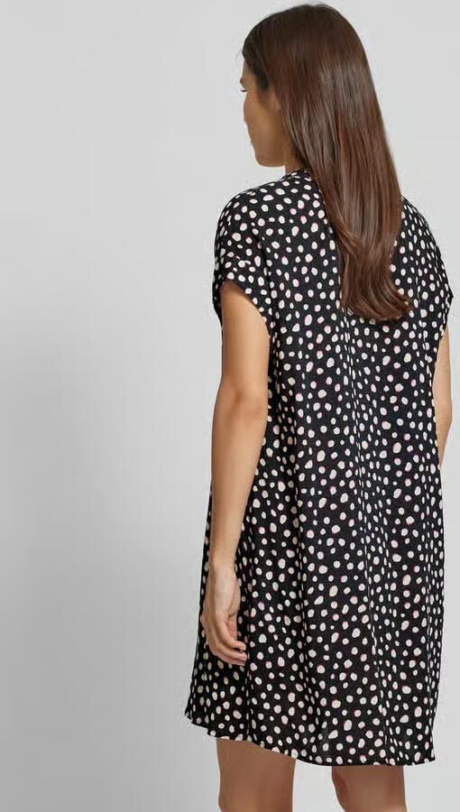 Opus Knielange jurk met all-over motief model 'Wularo dot'