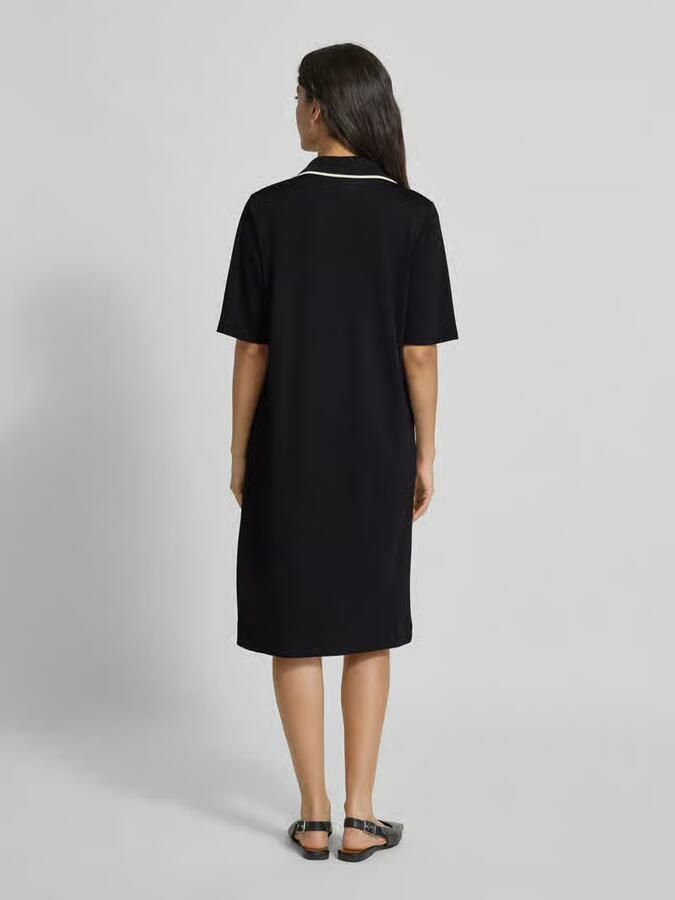 Opus Knielange T-shirtjurk met platte kraag model 'Wembli'