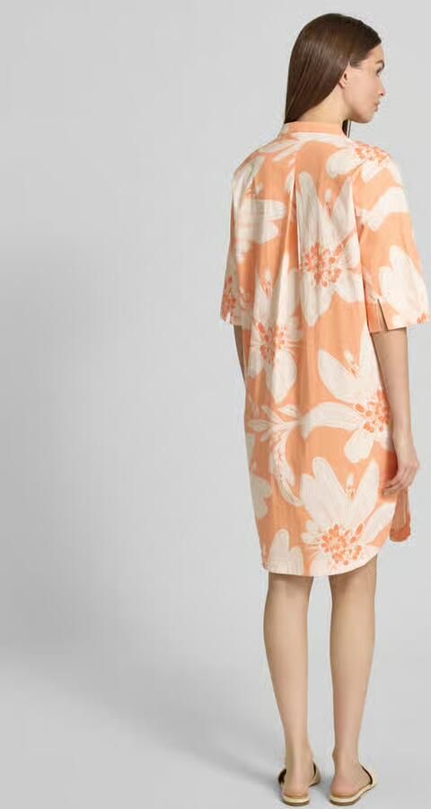 Opus Knielange tuniekjurk met 1 2-mouwen model 'Wiara'