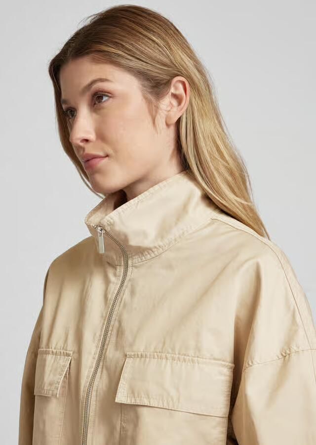 Opus Kort jack met opstaande kraag model 'Hanneka'