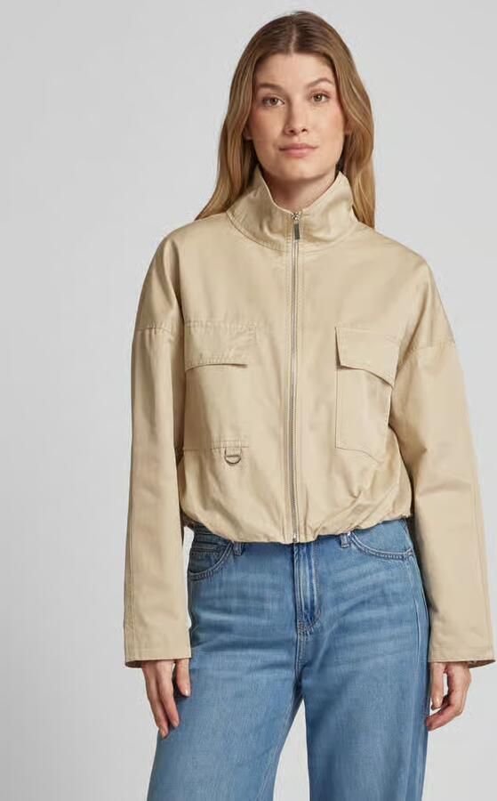Opus Kort jack met opstaande kraag model 'Hanneka' - Foto 3