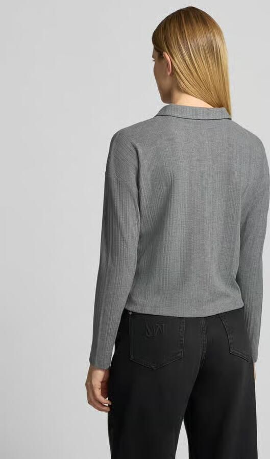 Opus Kort shirt met lange mouwen met borstzak model 'Sawoni' - Foto 3