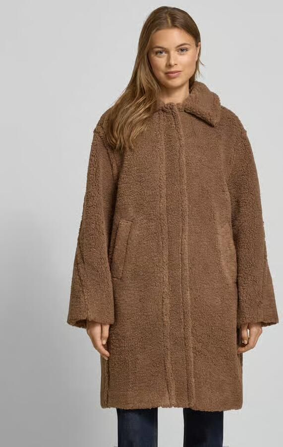 Opus Lange jas van teddybont met steekzakken model 'Heddy' - Foto 2
