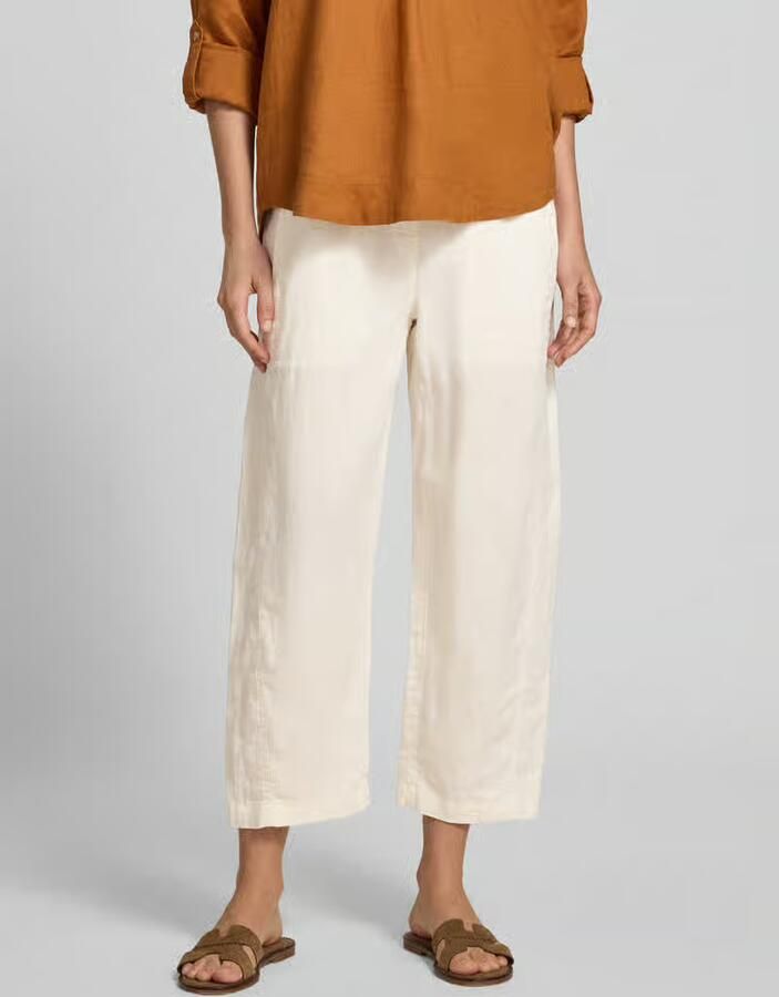 Opus Linnen broek in verkorte pasvorm model 'myha linen' - Foto 3