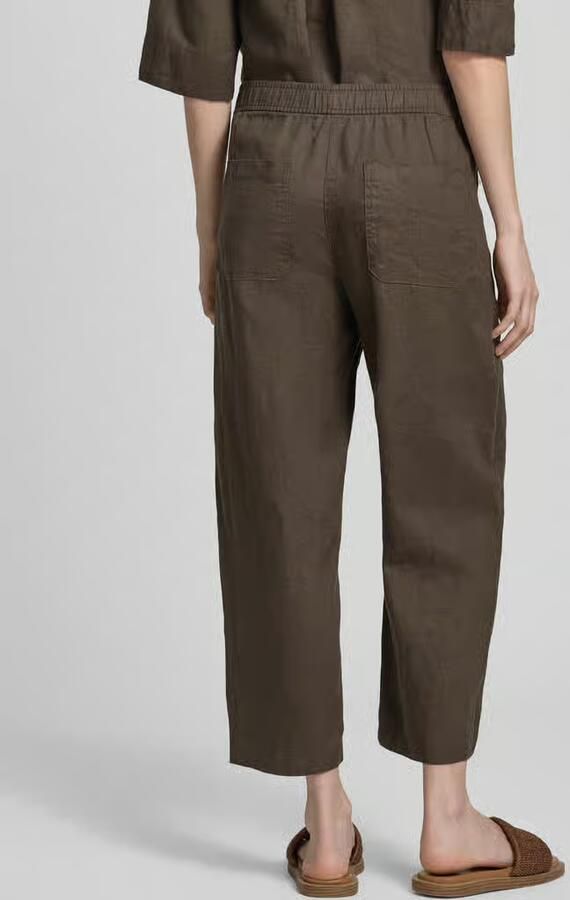 Opus Linnen broek in verkorte pasvorm model 'myha linen' - Foto 3