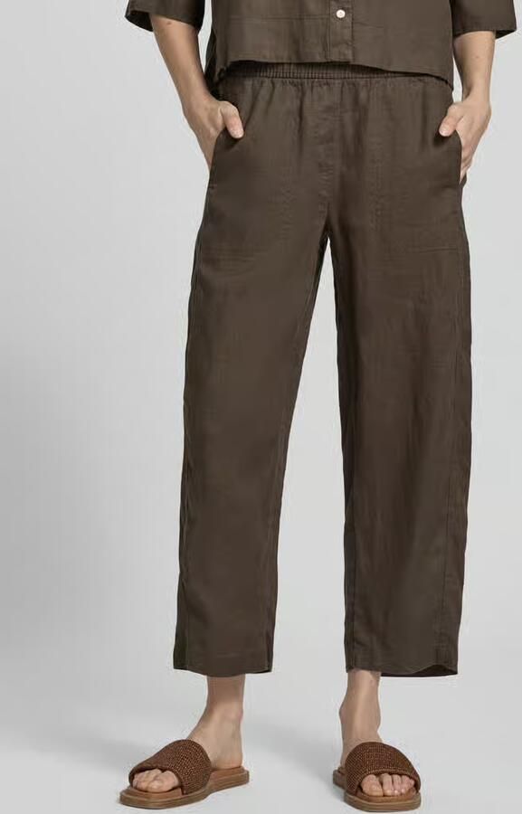 Opus Linnen broek in verkorte pasvorm model 'myha linen' - Foto 2