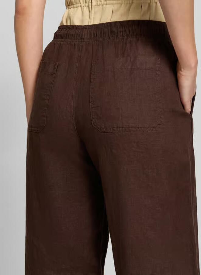 Opus Linnen broek met elastische band model 'Mileni resort'