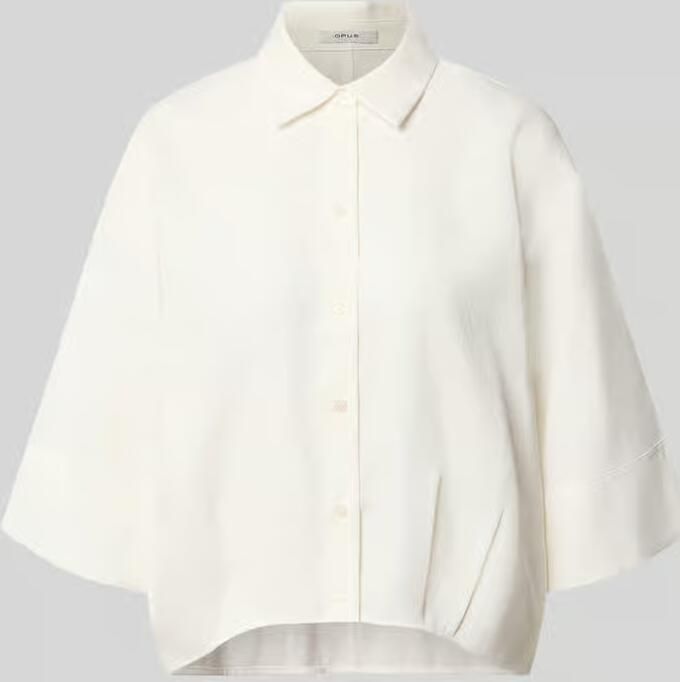 Opus Loose fit blouse met korte mouwen van modalmix model 'Fotori' - Foto 3