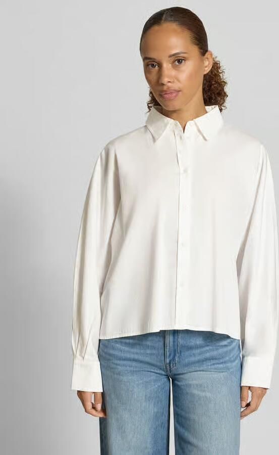 Opus Loose fit blouse met lange mouwen van puur katoen model 'Feddy' - Foto 3
