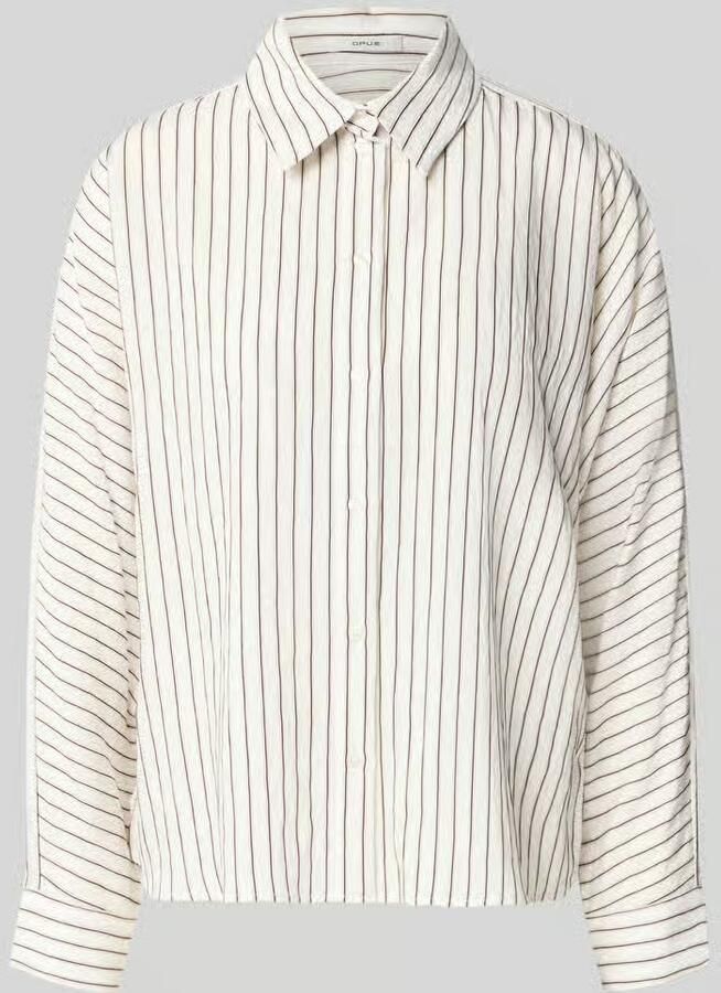 Opus Loose fit blouse met lange mouwen van viscosemix model 'Foha'