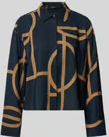 Opus Loose fit blouse met lange mouwen van viscosemix model 'Fordoa'
