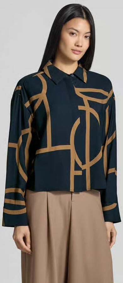 Opus Loose fit blouse met lange mouwen van viscosemix model 'Fordoa' - Foto 3