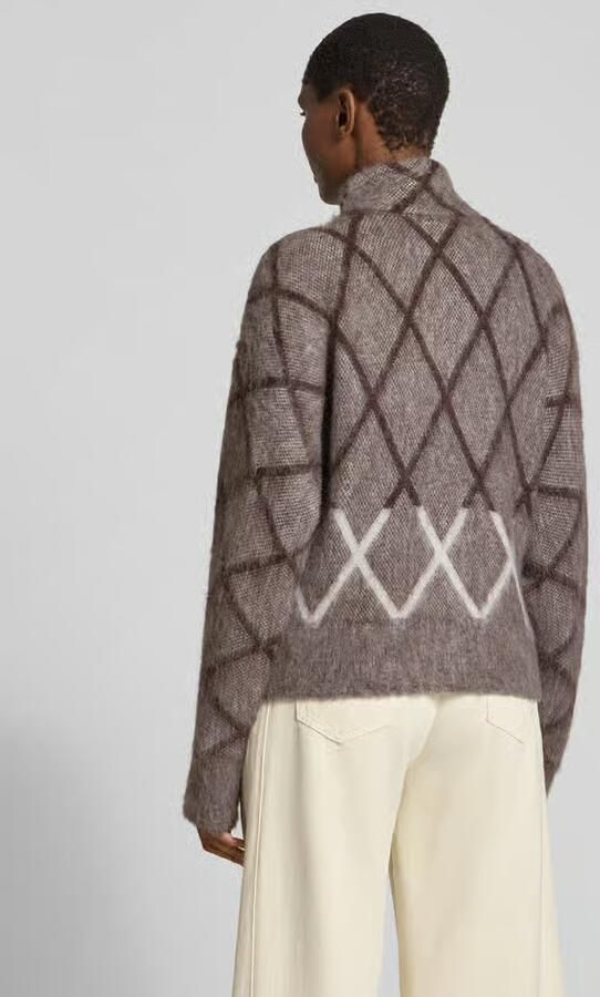 Opus Loose fit gebreid jack met wol model 'Dargyle' - Foto 3