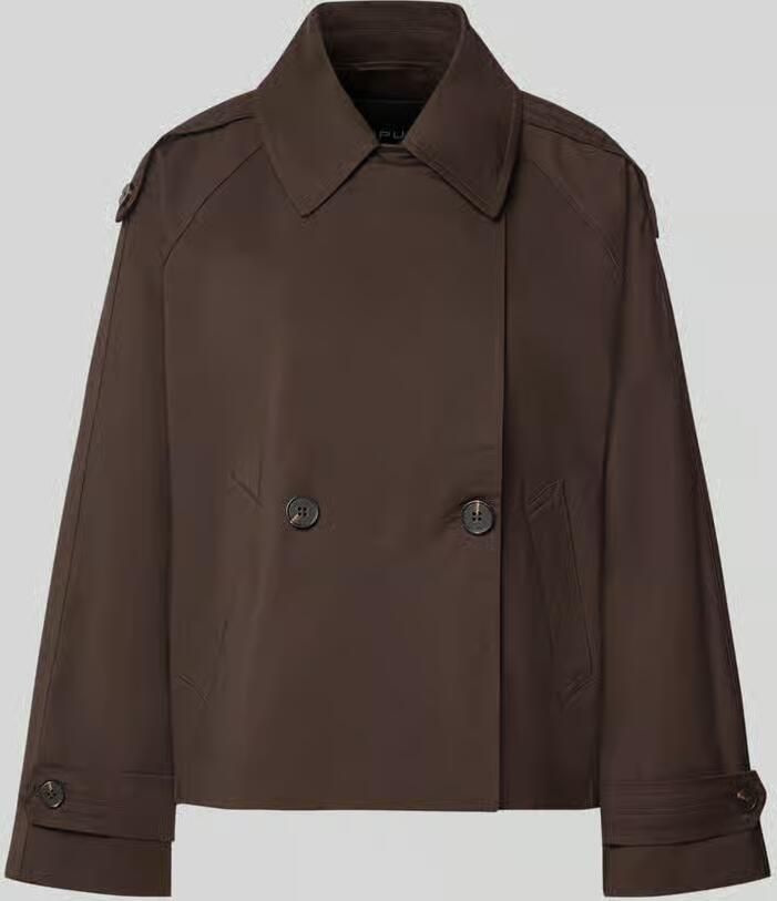 Opus Loose fit trenchcoat van lyocellmix model 'Haweni'