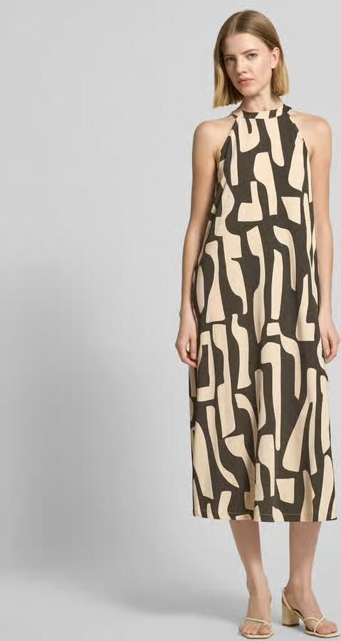 Opus midi-jurk in all-over look model 'Wina dune' - Foto 3