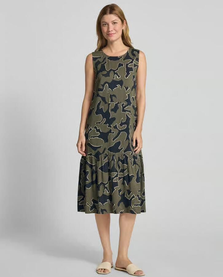 Opus Midi-jurk in laagjeslook model 'Wicy wildflower'