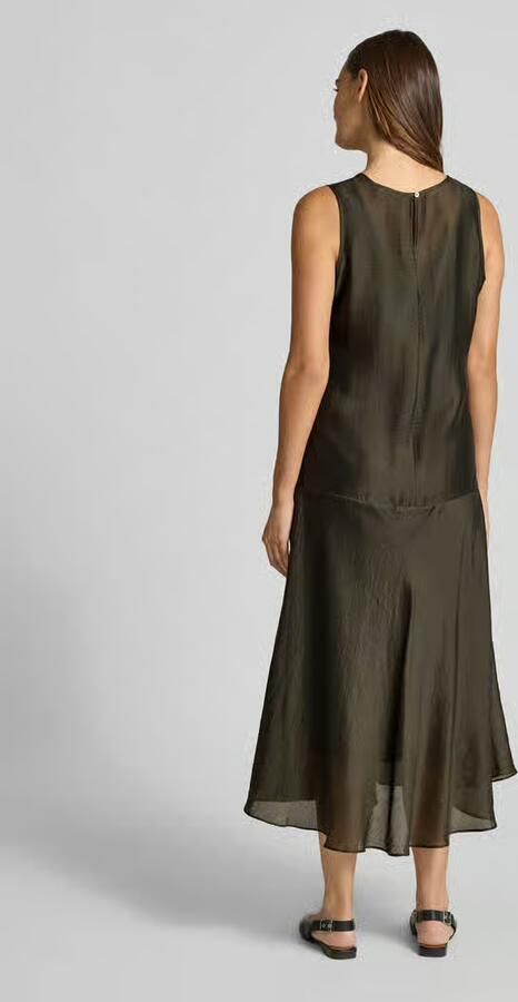 Opus midi-jurk met linnen model 'Welsa'