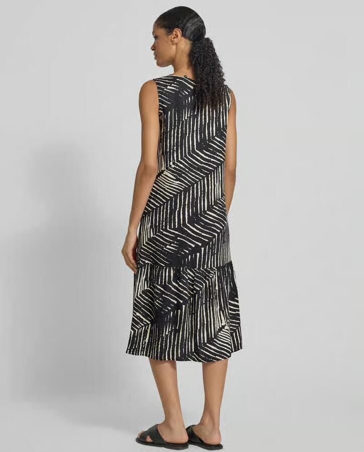 Opus Midi-jurk van viscose model 'Wicy palm leaves'