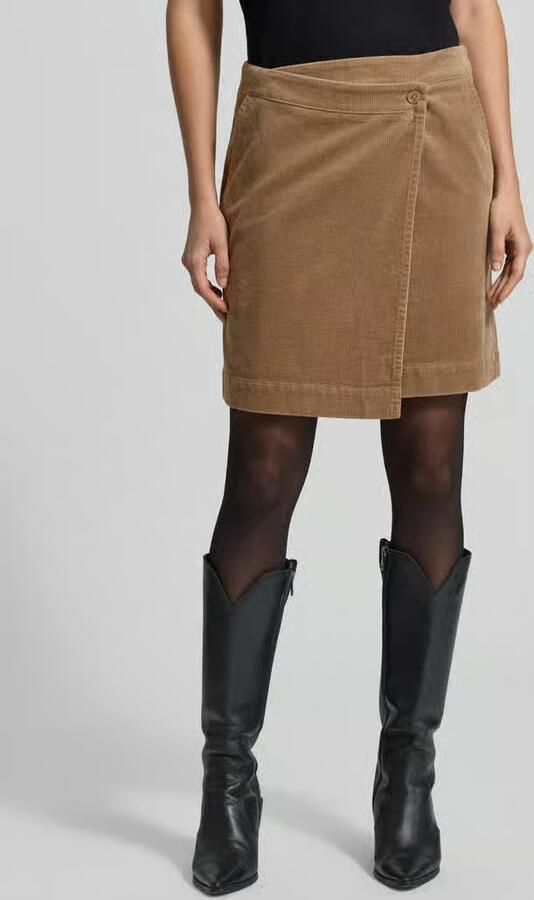 Opus Licht uitlopend mini-rok van katoenmix model 'Realbla' - Foto 3