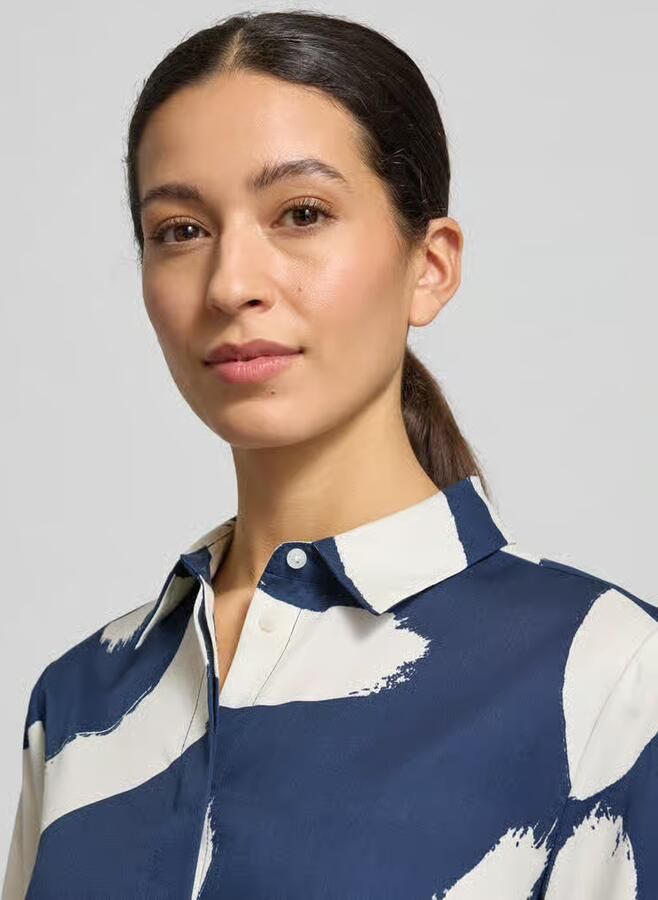 Opus Overhemdblouse met blinde knoopsluiting model 'Fumira' - Foto 2