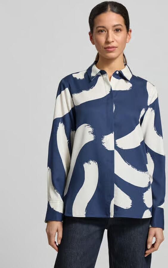 Opus Overhemdblouse met verborgen knoopsluiting Model 'Fumira' - Foto 4