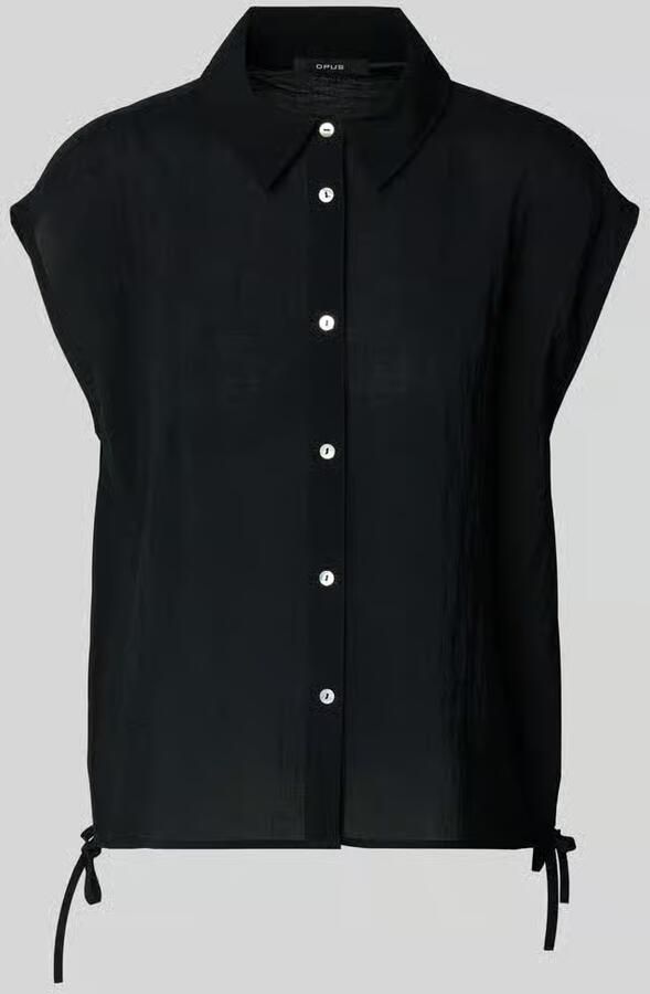 Opus Overhemdblouse met vetersluiting opzij model 'Fadri'