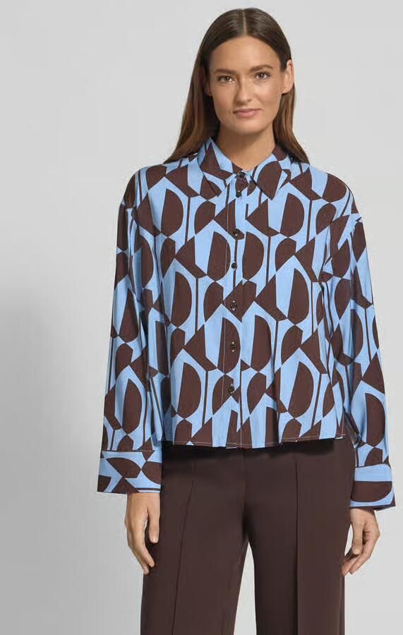 Opus Overhemdblouse van Viscosemix met Overhemdkraag Model 'Fetro' - Foto 3