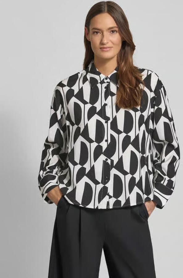 Opus Overhemdblouse van Viscosemix met Overhemdkraag Model 'Fetro' - Foto 2