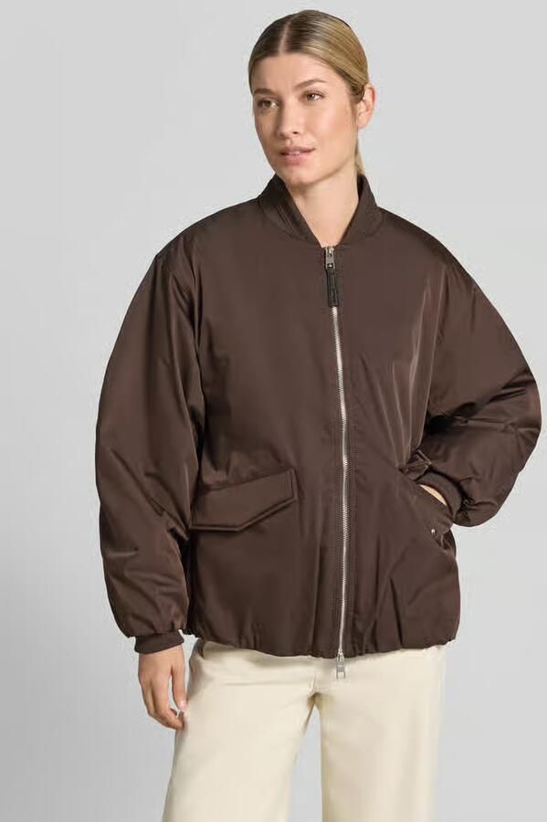 Opus oversized bomberjack met baseballkraag model 'Hotensi' - Foto 2