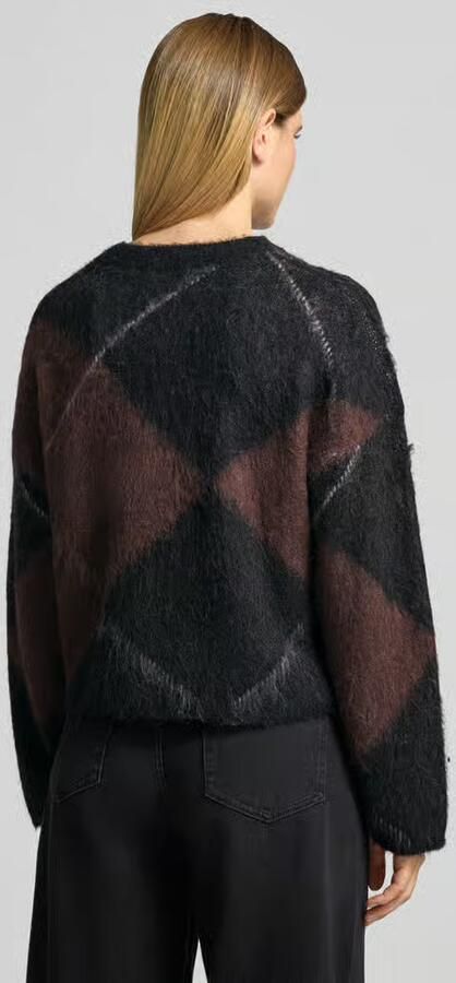 Opus Pullover van mix van alpaca en wol met geribde boorden model 'Pargyle' - Foto 3