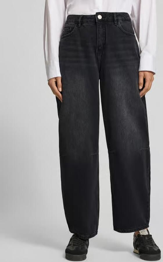 Opus Regular fit barrel jeans met deelingsnaden - Foto 2
