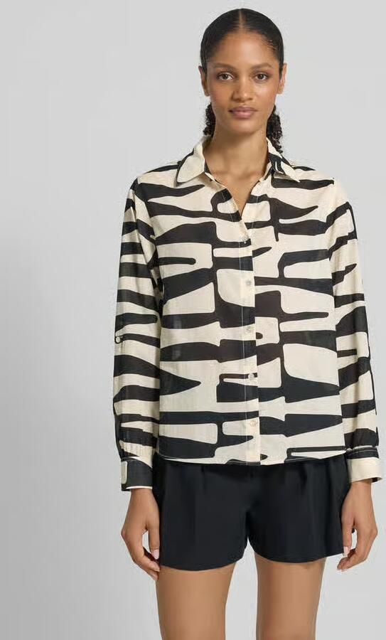 Opus Regular fit blouse met knoopsluiting model 'Fumani' - Foto 2