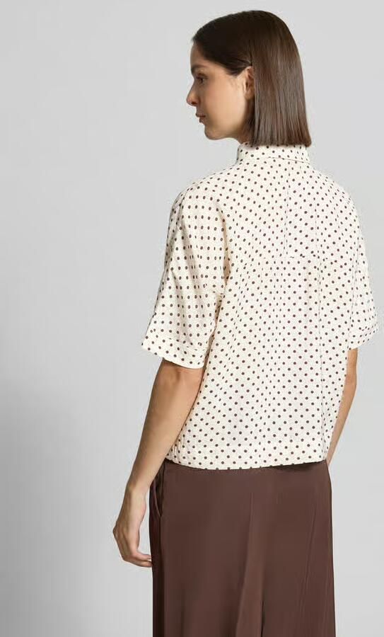 Opus Regular fit blouse met korte mouwen van modalmix model 'Farise polkadot' - Foto 3