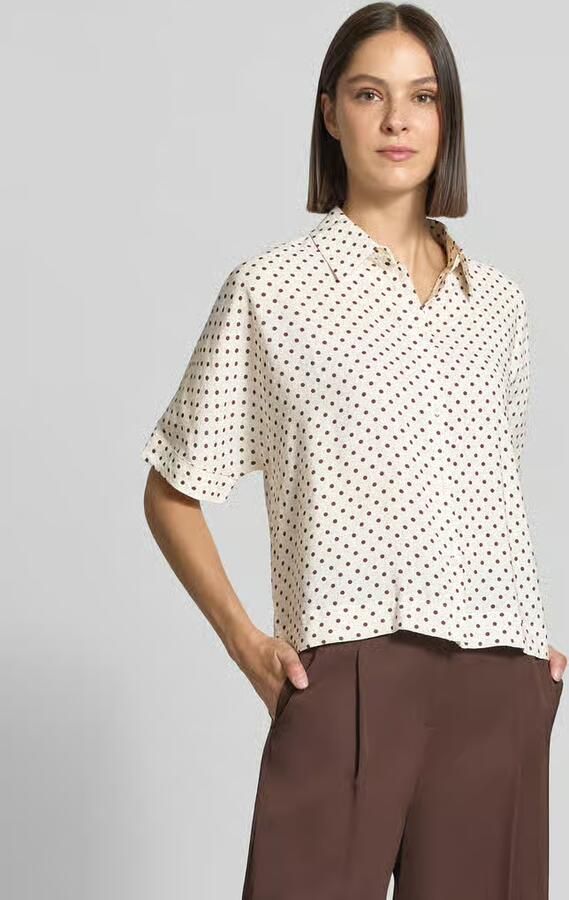 Opus Regular fit blouse met korte mouwen van modalmix model 'Farise polkadot' - Foto 2
