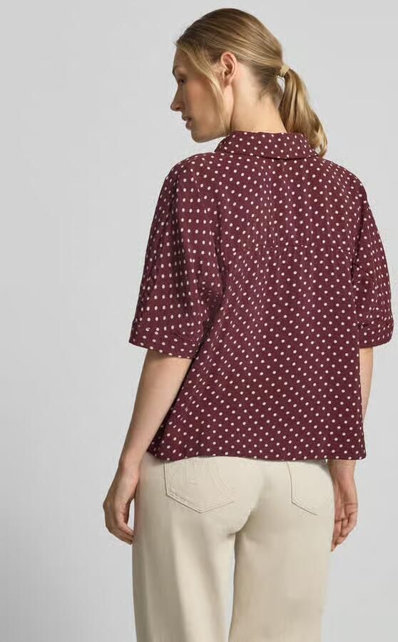 Opus Regular fit blouse met korte mouwen van modalmix model 'Farise polkadot' - Foto 3