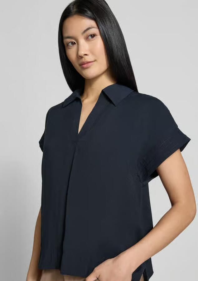 Opus Regular fit blouse met korte mouwen van modalmix model 'Sinula' - Foto 3